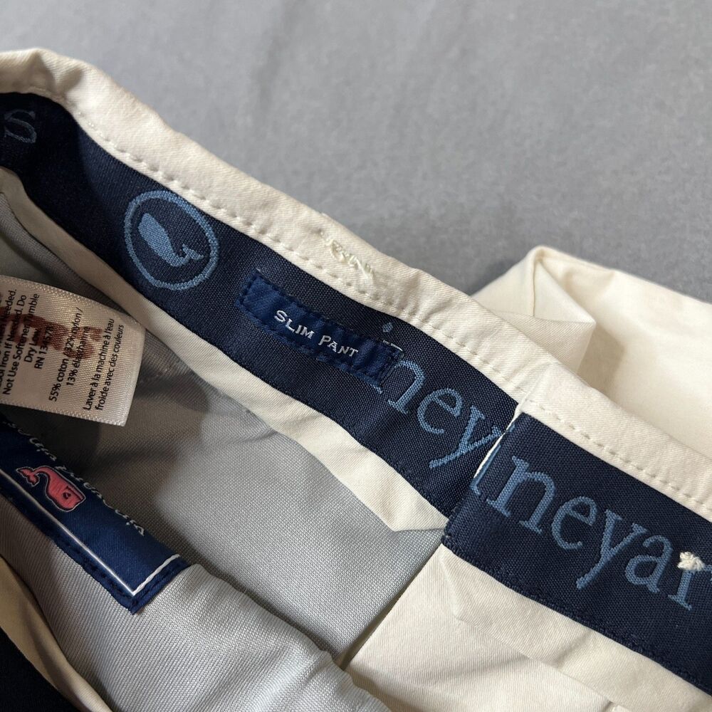 Vineyard Vines On-The-Go Chino Pants Men's 28 X 30 Ivory Slim Fit Performance - Picture 6 of 15